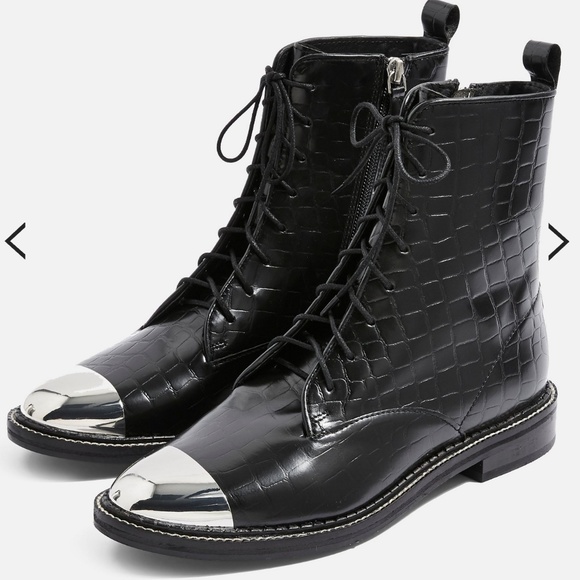 crocodile combat boots